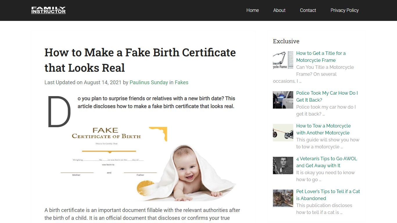 How to Make a Fake Birth Certificate that Looks Real